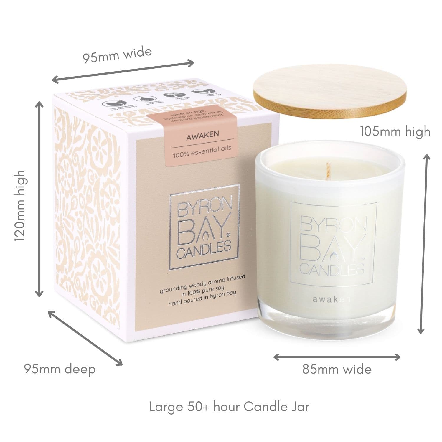 Awaken 50 hour candle measurements