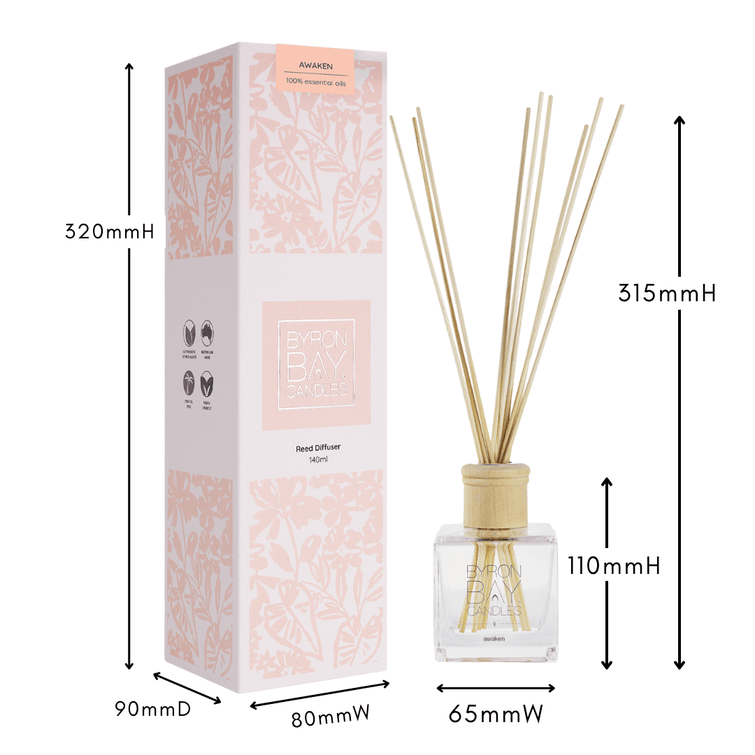 Awaken reed diffuser with measurements